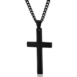 HARAHU Колие Cross - Черно KP5576