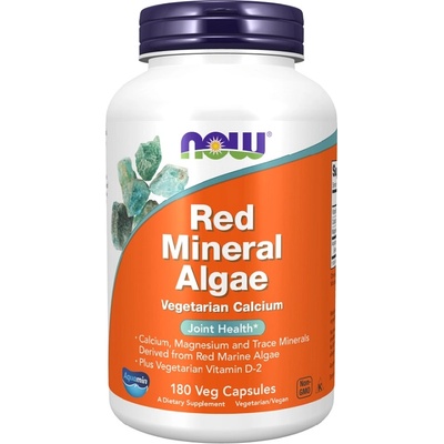 NOW NOW Red Mineral Algae, 180 Veg Capsules