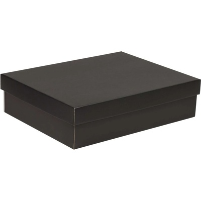 Dárková krabička s víkem 400x300x100 mm, černá