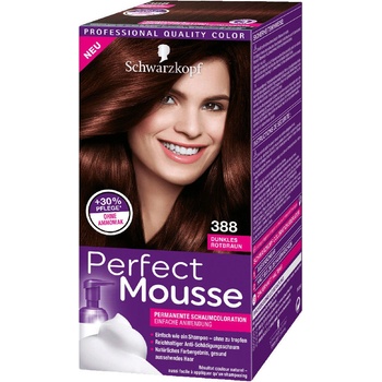 Schwarzkopf Perfect Mousse Permanent Color barva na vlasy 388 tmavě červenohnědý