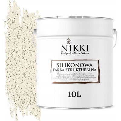 NIKKI Tradycyjna Manufaktura silikónová fasádna štruktúrna farba 10 l biela v béž