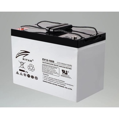 Оловна батерия RITAR (EV12-100S), 12V, 100Ah 306/ 168/ 211 mm, За електрически колички (RITAR-EV12-100S)