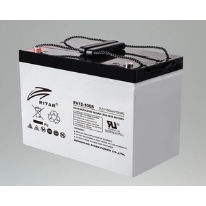 Ritar Оловна батерия RITAR (EV12-100S), 12V, 100Ah 306/ 168/ 211 mm, За електрически колички (RITAR-EV12-100S) - zettabytex