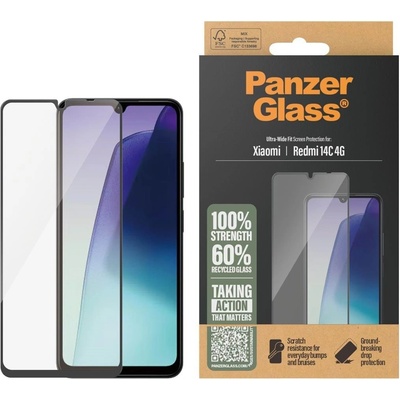 Panzer Стъклен протекто PanzerGlass за Xiaomi Redmi 14C 4G UWF - Черен