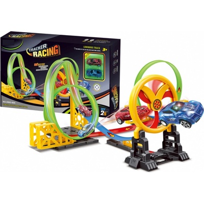 RKToys Autodráha 122 cm se smyčkami a obručí