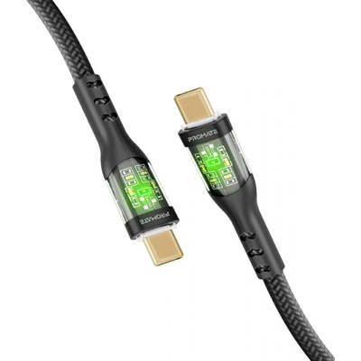 ProMate Кабел ProMate - TransLine-CC, USB-C/USB-C, 1.2 m, черен (6959144062976)