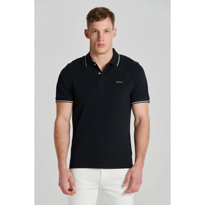 Gant polokošela Tipping SS Pique Rugger čierna