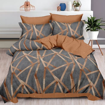 EmonaMall Двулицево спално бельо EmonaMall, 6 части - Модел S14486 (S14486-66666d)