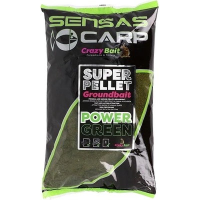 Sensas Super Pellet Groundbait Power Green 1kg