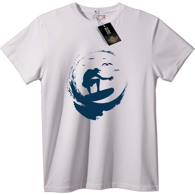 NOONEBRAND Тениска Сърфираща Вълна - 2XL, Black