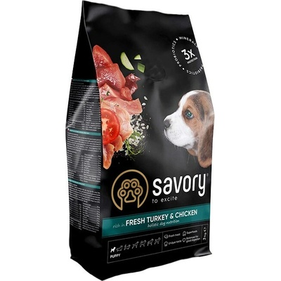 Savory s Morčacím a Kuracím Puppy All breeds 3 kg