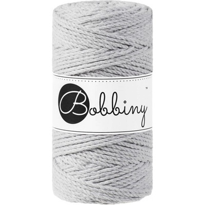 Bobbiny 3PLY Macramé Rope 3 mm 100 m Light Grey юта (TS-E011)