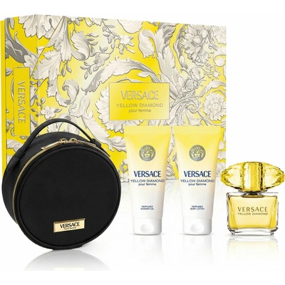 Versace Yellow Diamond EDT 90 ml + mlieko 100 ml + gél 100 ml + kometická taška