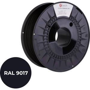 C-Tech 3DF-P-PLA1.75-9017 3D филамент, PREMIUM LINE, PLA, RAL9017, 1, 75mm, 1000g, Транспортно черен (Traffic black) (3DF-P-PLA1.75-9017)