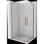 Mexen Velar Duo плъзгаща се душ кабина 100 x 90 см, прозрачна, четкана мед (871-100-090-02-65)