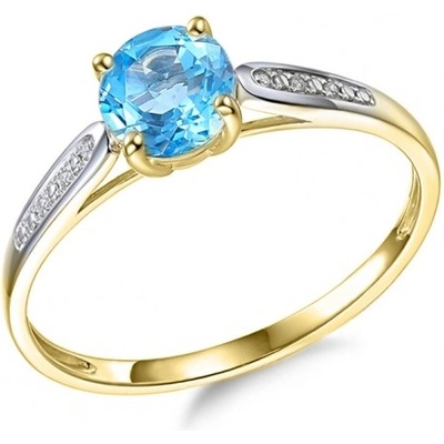 Gems Prsten Anya kombinované zlato s brilianty a modrým topazem 3810817 5 93