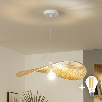 Brilagi - LED люстра на кабел CERIA BOHO 1xE27/40W/230V Ø 60 см рафия (BG3126)