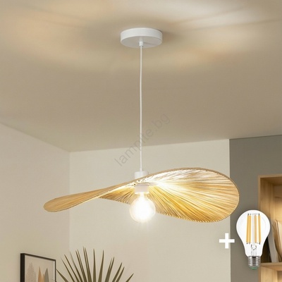 Brilagi - LED люстра на кабел CERIA BOHO 1xE27/40W/230V Ø 60 см рафия (BG3126)