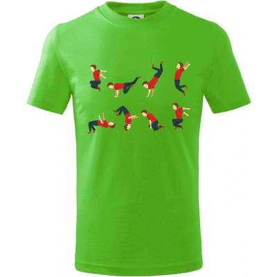 Parkour abeceda tričko Apple Green