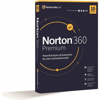 Norton 360 PREMIUM 75GB + VPN 1 lic. 10 lic. 3 roky ESD (21435581)