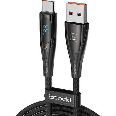 Toocki 054344 USB na USB-C, 66W, 1m, černý