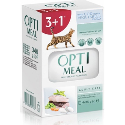 Optimeal s treskou a zeleninou v želé 3 x 85 g