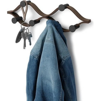 Umbra hk ltd (Канада) Закачалка за стена umbra montage с 6 бр. куки - цвят черен и орех (umbra 1021053-048)