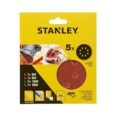 Stanley papíry pro excentrickou brusku O 125 mm