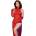 Дълга дантелена рокля, ръкавици и открит гръб - CR 4853 Red S/M (D-243800)