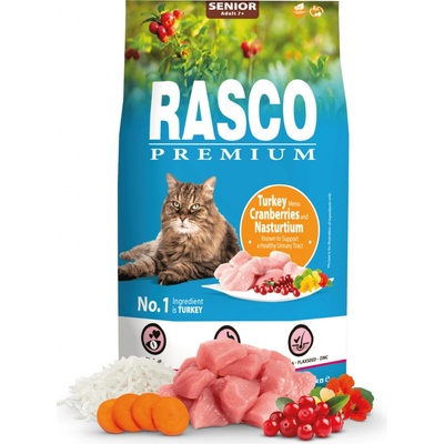 Rasco Premium Cat Senior Turkey Cranberries Nasturtium 2 kg