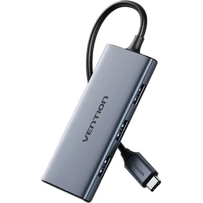 Vention Докинг станция Vention TOOHB, от USB-C към 3x USB-A, 1x HDMI, 1x SD четец, 1x MicroSD четец, сива (TOOHB)