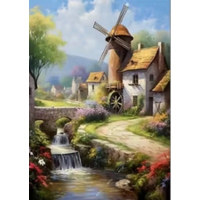 Norimpex diamantové maľovanie Mlyn 30 x 40cm