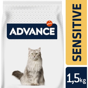 Advance Sensitive Adult Cat losos a rýže 1,5 kg