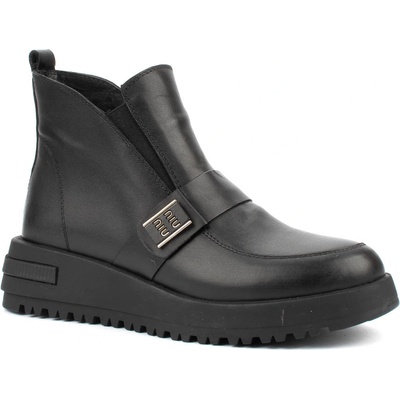 Равни дамски боти от естествена кожа