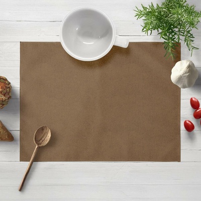 Biante Prostírání imitace broušené kůže Alcantara ALC-015 Světle hnědé 35x45 cm