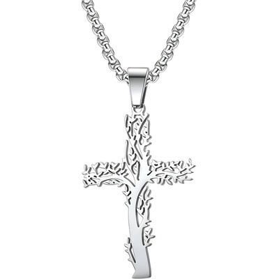 HARAHU Колие Tree Cross - Сребърна KP34110 (34110)