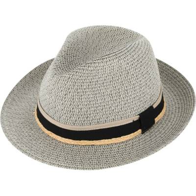 Fiebig Headwear since 1903 Letní fedora klobouk Traveller Toyo Melange šedý
