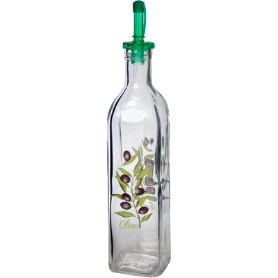 Horecano Sc-Бутилка квадрат с декор и наливник 500мл. (15-0001-ac) (010380)