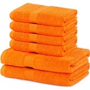 DecoKing Sada uterákov a osušiek Marina oranžová, 4 ks 50 x 100 cm, 2 ks 70 x 140 cm