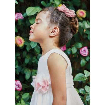 Image 1 of Abel & Lula Рокля в бяло с коланче с цветя Abel&Lula