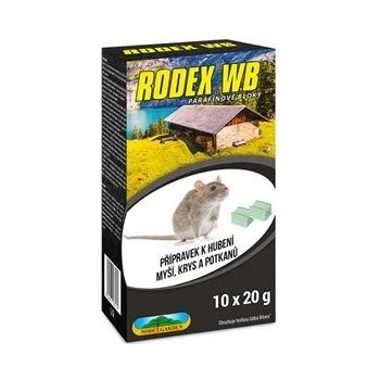 Nohel Garden Rodenticid RODEX WB parafínové bloky 10x20 g