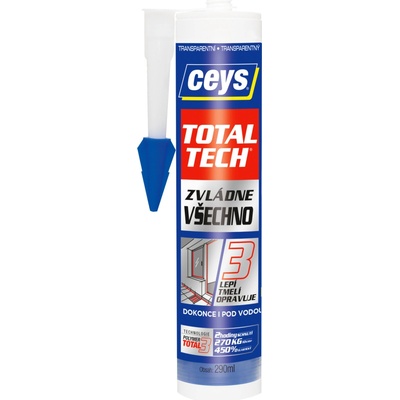 CEYS TOTAL TECH lepidlo a tmel 290g transparentne