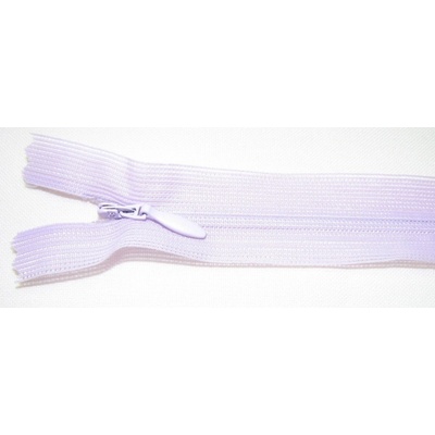 Zips krytý nedeliteľný 30cm bledučko fialová