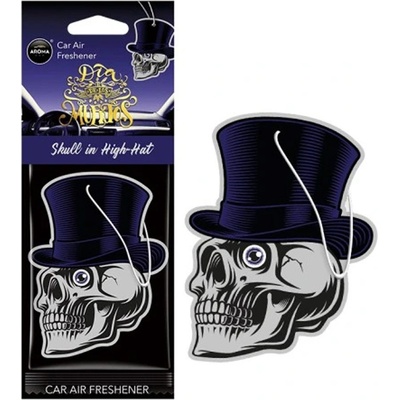 Aroma Car DIA DE LOS MUERTOS Skull in Hat Black Oud
