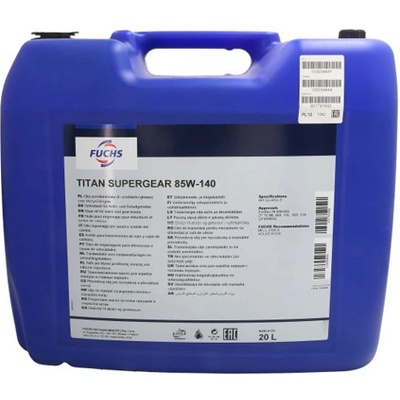 FUCHS Трансмисионно масло fuchs titan supergear 85w140 20 литра