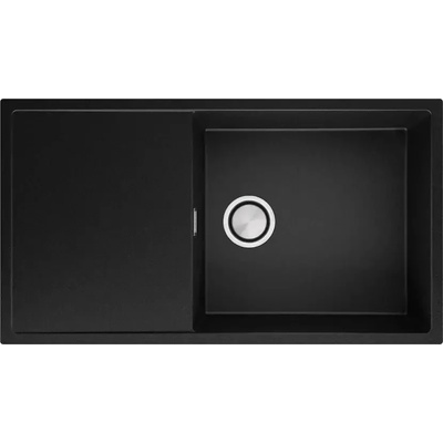 Твоят Стил Черна гранитна кухненска мивка Ибиса 60 XXL 900 x 500 мм