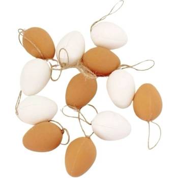 Vajíčka pvc 12ks/4cm natural