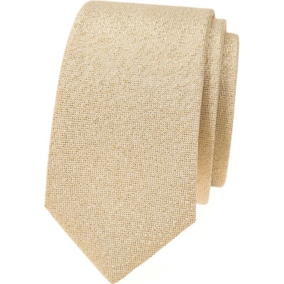Avantgard Kravata Slim Lux 571-81395 zlatá – Zboží Dáma