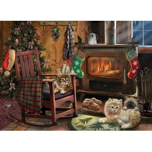 Cobble Hill - Puzzle Kittens by the Stove - 500 piese