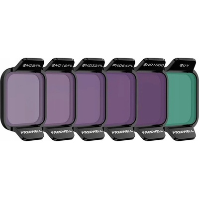 Freewell Sada 6 filtrů Bright Day pro DJI Flip, X1 ND8/16/32/64/1000, UV